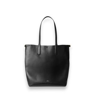 Polo Ralph Lauren para mujer. 428962757002 Bolso tote Bellport alargado de piel negro (OSFA), Casual