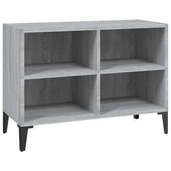 Mueble De Tv | Muebles De Salón Con Patas De Metal Gris Sonoma 69,5x30x50 Cm Cfw40657