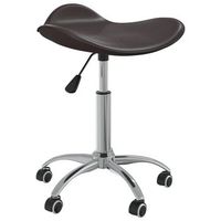 silla de comedor giratoria cuero sintetico marron vidaxl