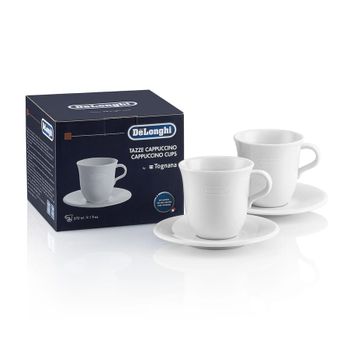 De'Longhi Tazas de cappuchino de porcelana, 270 ml, pack de 2 DLSC309