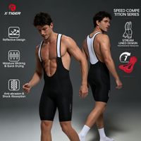 x-tiger culotte ciclismo hombre con tirantes velocidad competicion larga distancia almohadilla silicona entrenamiento maillot ciclismo verano