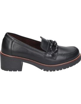 Mocasines De Piel Con Tacón Para Mujer Pitillos 20220 Negro 37