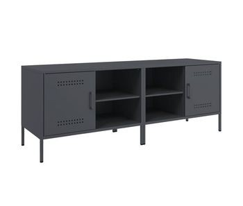 Muebles de tv - mesas de tv 2 unidades acero gris antracita 68x39x50,5 cm