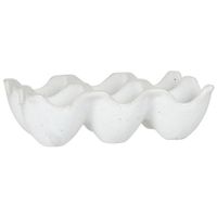 huevera de porcelana gris