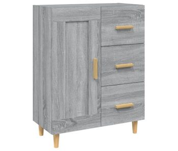 Aparador - mueble de almacenamiento de madera contrachapada gris sonoma 69,5x34x90 cm es2908