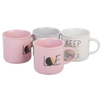 Set 4 tazas de desayuno 370cc
