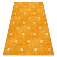 alfombra para ninos hearts jeans vintage corazones - orange 200x200 cm