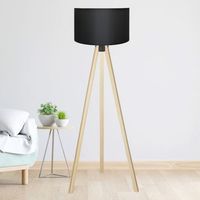 lampara de pie tripode newport 1xe27 20 w mdf 21 x o 38 cm negro  madera luxpro