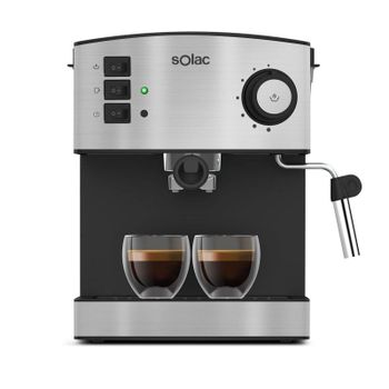 Cafetera Semi-automática Solac Taste Classic M80 Inox 1.6 L 20 bares con vaporizador