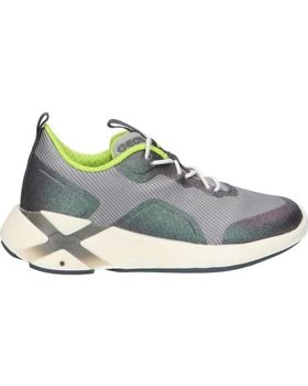 de GEOX - ZAPATILLA DEPORTIVA UNISEX - SILVER-LIME VERDE