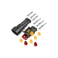 carcasa de conector de cable electrico de 2 patillas kit superseal completo