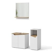 conjunto de muebles de bano marelle 3 piezas con mueble alto vicco