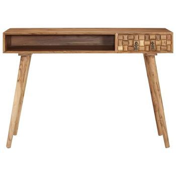 Mesa De Escritorio | Escritorio De Despacho | Escritorio De Madera Maciza De Acacia 115x50x76 Cm