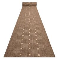 alfombra de pasillo sizal floorlux modelo 20079 color cafecolor mai 120x420 cm