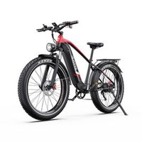 bicicleta electrica duotts f26 lite 26 neumaticos anchos 48 rrv 18 ah color negro y rojo