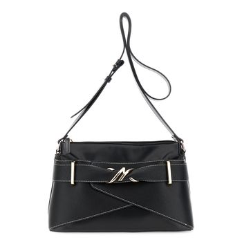 bolso de hombro con detalle metálico black