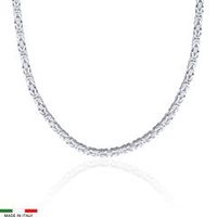 cadena bizantina de plata 925 de 42 mm en forma cuadrada