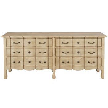 Cómoda doble de 200 cm de madera de mango maciza