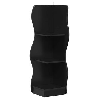 Estante De Esquina Negro 34 X 33 X 102 Cm Madera De Ingeniería Vidaxl
