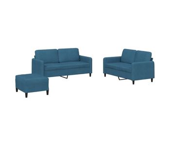 Vidaxl juego de sofás 3 piezas terciopelo azul