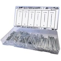 500pce aluminum split pin assortment
