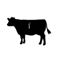 wagging tail cow clock