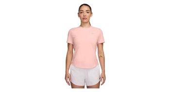 Maillot de manga corta nike dri fit swift rosa para mujer