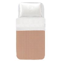 cubrecama infantil vichy marron -  cama105x200 205x280