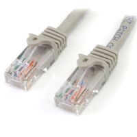 startech 45pat1mgr cable de red cat5e utp patch snagless rj-45 sin enganche 1m gris