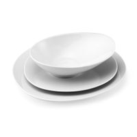 vajilla de 18 piezas porcelana blanco