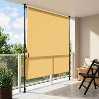 cortina enrollable - accesorio para exterior - poliester y aluminio - arena 100x270cm