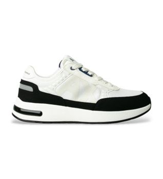 A|X Armani Exchange para hombre. XUX090XV276M0017 Zapatillas casual blanco (44), Plano, Cordones