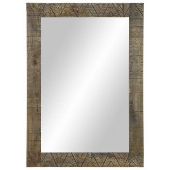 Espejo De Baño，espejo Decorativo Madera Maciza Mango 50x2,5x70 Cm