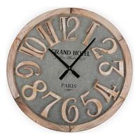 reloj de pared hotel metal madera mdf 5 x 60 x 60 cm