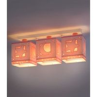 plafon de techo 3 luces infantil moonlight luna y estrellas rosa