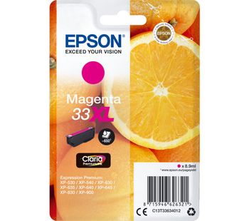 EPSON No. 33 Oranges XL Photo Magenta Ink Cartridge, Magenta