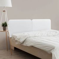 dhome cabecero tapizado liso redondeado polipiel para pared acusticos cabeceros absorbentes cabezal cama dormitorio celeste 200cm dual