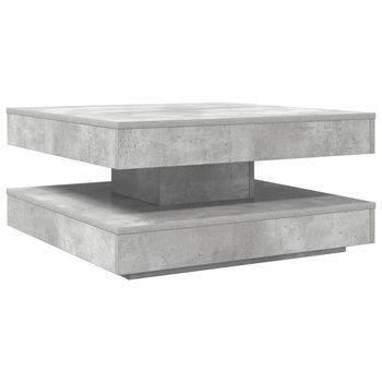 Mesa De Centro Giratoria 360 Grados Gris Hormigón 70x70x34,5 Cm Vidaxl