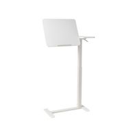 escritorio de altura regulable manual para ordenador portatil oficina moderna 70 x 40 cm soporte de acero blanco schola