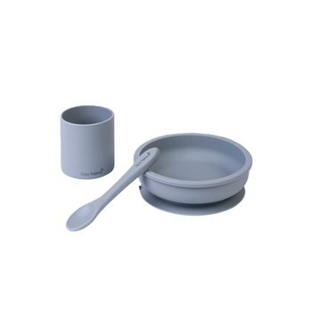 Set De AlimentaciÓn 3 Piezas Silicona Gris