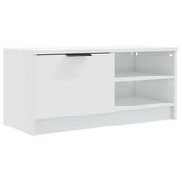 mueble de tv madera contrachapada blanco brillante 80x35x365cm vidaxl