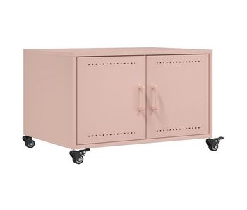 Mesa de café - mesa de centro acero rosa 68x50x43,5 cm