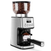aigostar molinillo de cafe electrico con soporte desmontable y contenedor 180w panel tactil lcd 52 regulable de molido molinillo de cafe