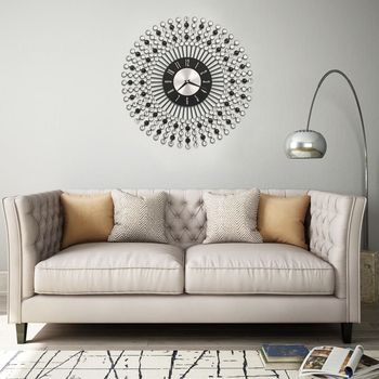 Reloj De Pared | Reloj Mural De Metal Negro 43 Cm Cfw168135 Cfw35721
