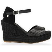 la valeta alpargatas vera peep toe negro para mujer