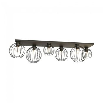 Plafón de techo indo negro (6 luces)