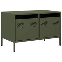 mueble para tv  mueble de salon  gabinete de tv acero laminado en frio verde oliva 68x39x435 cm