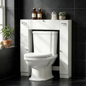 Mueble De Baño, Ajustable, Con Estantes