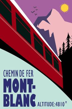 Cuadro última parada chamonix 4810 m impresión sobre lienzo 40x60cm