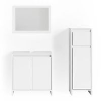 conjunto de muebles de bano emma 3 piezas con mueble alto vicco